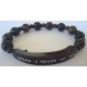 Bracelet Rosary Tiger Ebony Wood with bar name